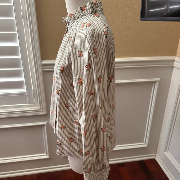 Sézane Louna Floral Button-Up Blouse 38 - Picture 2 of 5